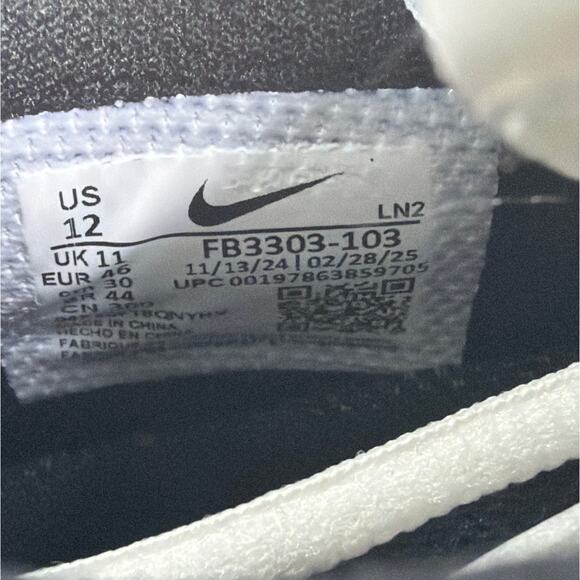 Nike Vapor Speed 3 White Metallic Gold Football Cleats Mens Size 12 (FB3303-103) - Picture 10 of 10